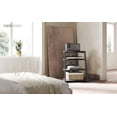 thumbnail image 4 of Design 4-Tier AV Media Stand Corner Shelf for Record Player Wooden Stereo Cabinet Audio Rack Tower with Height Adjustable Wooden Shelves for/Apple TV/Xbox One/ps4 (Night Black), 4 of 16