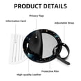 thumbnail image 4 of Constellation 2pcs PU Leather Round Bag Tags with Privacy Cover and Name ID Tag - Suitcase Tags for Travel Luggage, Handbags, Backpacks, School Bags, 4 of 6