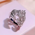 thumbnail image 2 of Fashion Women Gifts Cubic Zircon 925 Silver Rings Engagement Jewelry Sz 6-10, 2 of 7