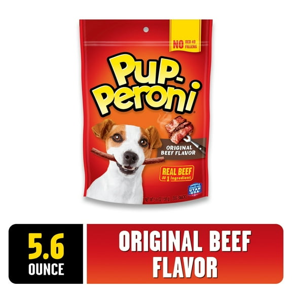 Pack of 2 Pup-Peroni Original Beef Flavor Dog Treats, 5.6 oz (Package May Vary)