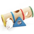 thumbnail image 4 of Gerbil Gym Exercise Wooden Climbing Funny Tunnel Seesaw Hideout Hamster Toys 17X7X6.5CM, 4 of 8