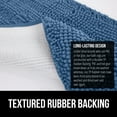 thumbnail image 6 of GORILLA GRIP Chenille Bath Rug 44x26, Rubber Backing Quick Dry Washable Microfiber Mats, Blue, 6 of 10