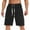 Black, variant on Mlzmgr Cotton Shorts for Men 5 Inch Elastic Waist Drawstring Summer Casual Beach Shorts Solid Color