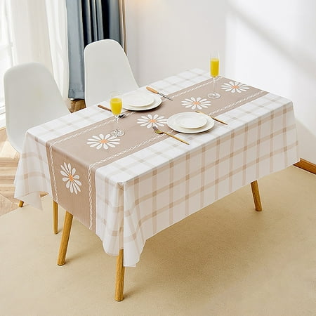 

Wefuesd Summer Sunflowers Lemon Table Cover Watercolor Deer Printed Tablecloth Plastic Floral Tablecloth Dining Kitchen Room Table Cloth Rectangle Table Room Decor Desk Accessories
