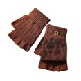 thumbnail image 2 of Gants Épais Chauds Sans Doigts Couleur Unie Automne et Hiver pour Femmes Multicolore, 2 of 3