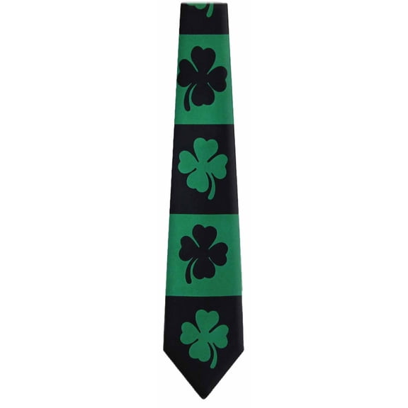 Mens Novelty Shamrock St. Patrick's Day Irish Necktie