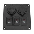 thumbnail image 1 of Car Marine Green LED Single Rocker Light Switch + CarCigar Lighter, 1 of 7