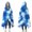 Blue White Tie, variant on Wearable Blanket,Blue White Tie Dye Spiral Pattern Hooded Wearable Flannel Blanket for Adults & Teens,Winter Poncho Shawl Wrap Cape Cozy Anti-Pill,50"x60"