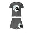 thumbnail image 6 of Censtreet Women's Pajama Sets Halloween Short Sleeve Pjs 2 Piece Top and Shorts Sleepwear Comfy Soft Lounge Sets S-XL, 6 of 7