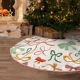 thumbnail image 5 of Xecao Colorful Bow Knots Pattern Christmas Tree Skirt Round Xmas Tree Mat Base Cover for Holiday Home Decorations-30", 5 of 6