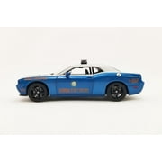 2010 Dodge Challenger SRT8, Blue and White - Acme A1806018 - 1/18 scale Diecast Model Toy Car