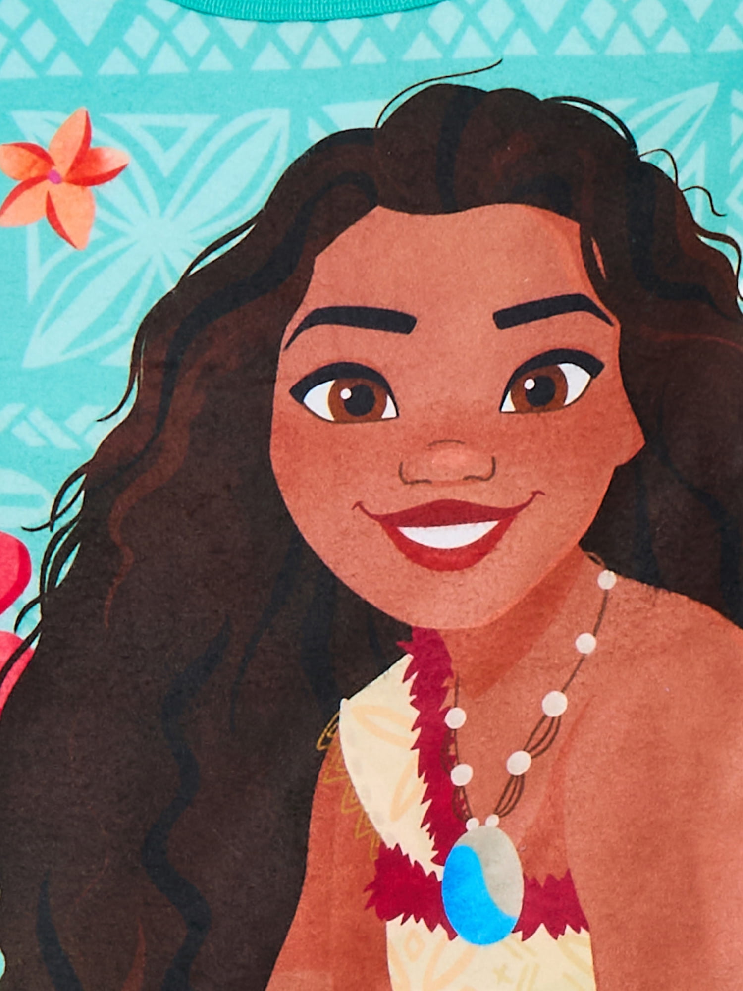 Disney Moana Girls Long Sleeve Top and Pants Pajama Set, Sizes 4-12