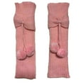 thumbnail image 2 of Wool Leg Warmers for Women Fashion Kids Children Baby Girls Cute Bowknot Pompom Knit Leg Middle Knee Boot Socks Cuffs Toppers,Pink Women's Accessories Leg Warmer, 2 of 4