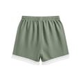 thumbnail image 7 of Women's Lace Trim Shorts, High Waisted Linen Look Casual Shorts with Drawstring and Pockets, Summer Beach Vacation Resort Outdoor Daily Wear Loose Fit Flowy Bottoms Army Green L, 7 of 7