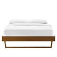 thumbnail image 6 of Platform Bed Frame, Twin Size, Wood, Brown Walnut, Modern Contemporary Urban Design, Bedroom Master Guest Suite, 6 of 7