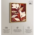 thumbnail image 2 of Maroon Floral Dreams II Canvas Fall Inspired Abstract Art by Art Remedy, Gold Frame, 20" x 24", 2 of 7
