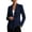 Dark Blue, variant on Women's V-Neck Blazer Jacket Tie Front Long Sleeve Winter Coat with Pockets Solid Color Tailored Business Casual Outerwear for Women Office Work