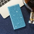 thumbnail image 6 of Allytechgroup for iPhone 16 Wallet Case Bling Glitter Design, Slim PU Leather Cards Holder Flip Stand Cover for Girls Women Shockproof Wallet Case for iPhone 16, Skyblue, 6 of 6