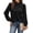 Black, variant on Long Sleeve Shirts for Women Mock Neck Tops Pleated Front Blouses Dressy Casual Fall Clothes