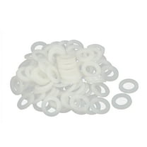 Unique Bargains M12 x 20mm x 2mm Nylon Flat Washers Spacers Gaskets Fastener White 100Pcs