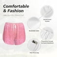 thumbnail image 4 of Balery Sparkly Glitter Pantalones cortos deportivos para mujer con forro y dos bolsillos, elásticos, para entrenamiento, gimnasio, yoga-XX-Large, 4 of 7