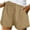 Khaki, variant on Xunlbb Shorts for Women,Women Summer Fashion Solid Color Button Pocket Shorts,Khaki S