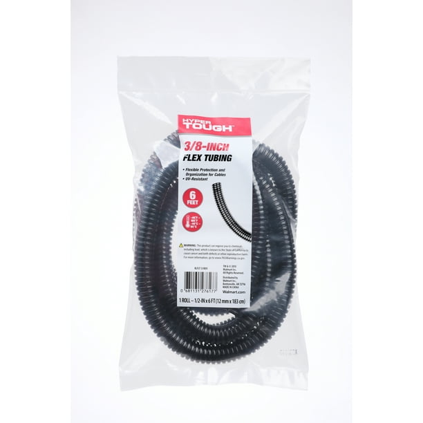 Hyper Tough 3/8 inch x 6 ft UV Resistant Black Flex Tubing Walmart
