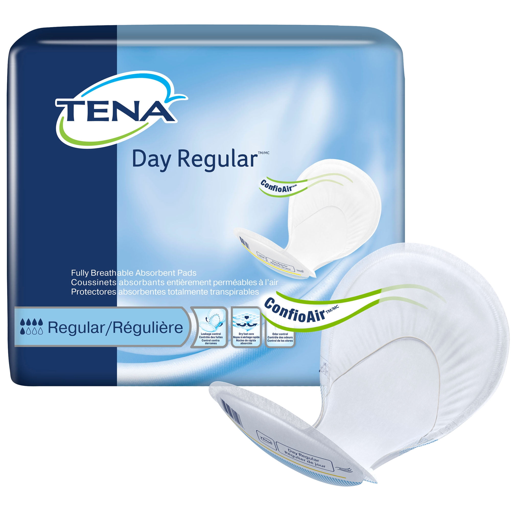 TENA Day Regular Unisex Incontinent Pad Contoured 24" L