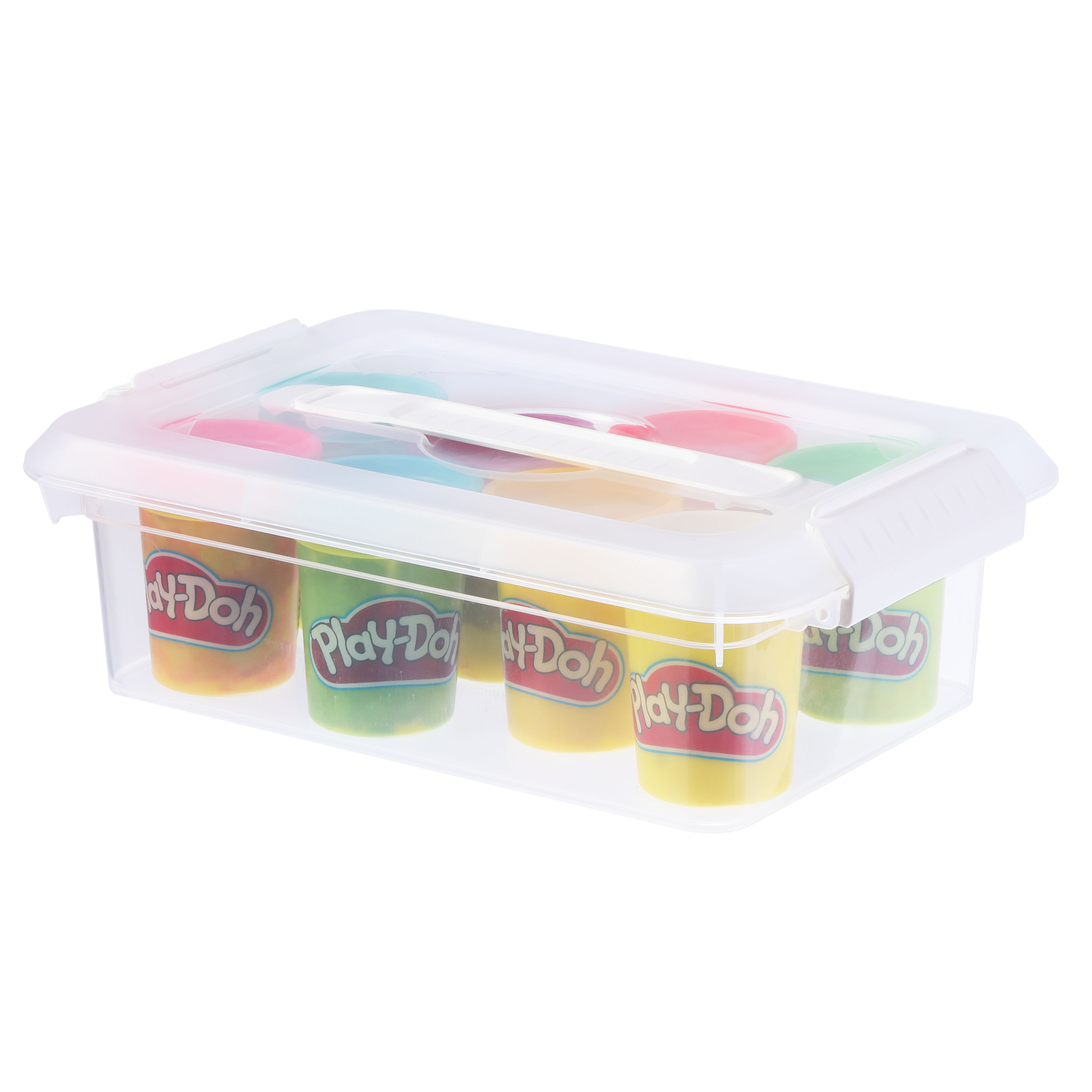 3.4 Qt. White Storage Bins with Lids by Simply Tidy – Plastic Organizer Containers for Crafts - Office & Home Storage - 6 Pack