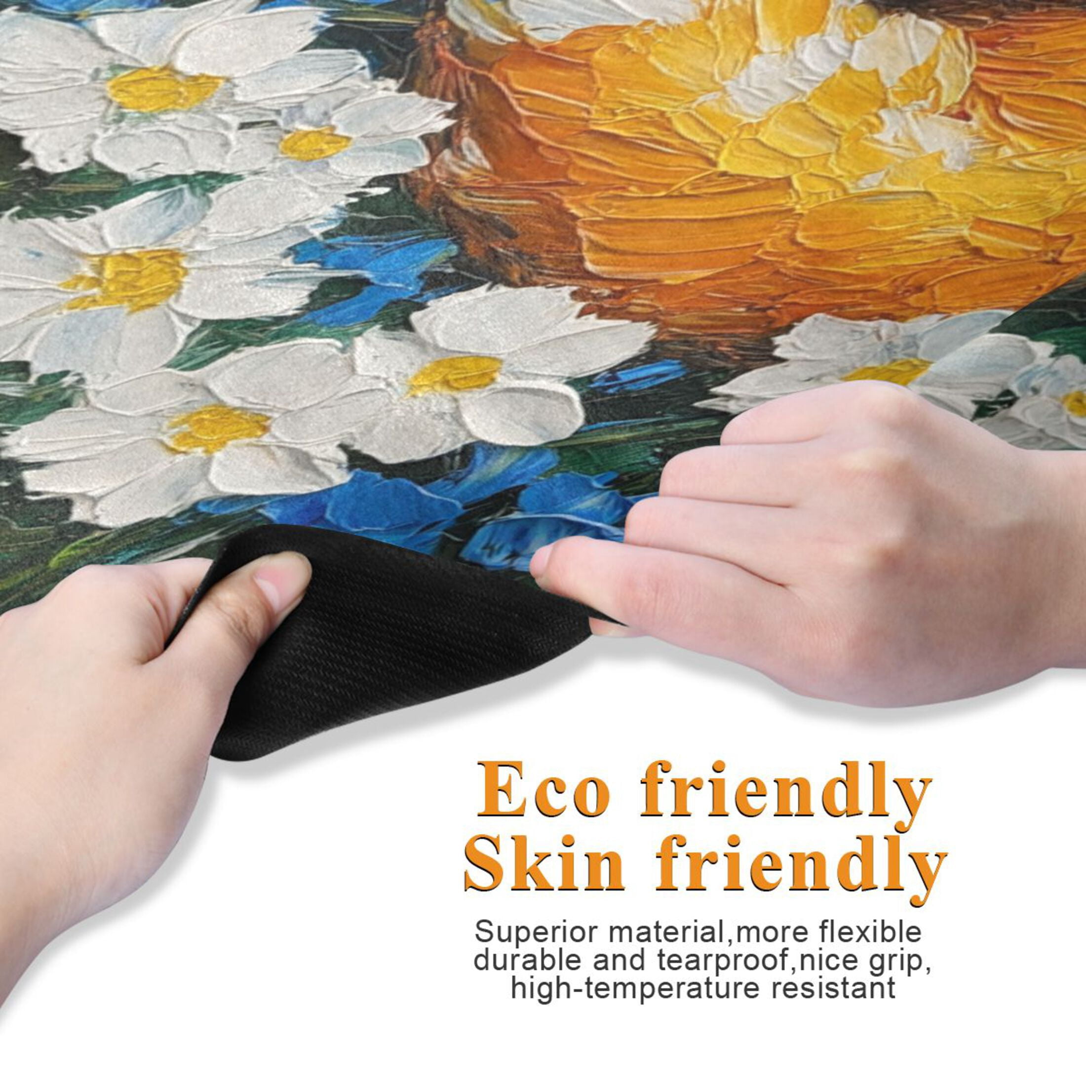 BZSMCE Yoga Mat Women Sleeping Fox Among Flowers Fitness Mat