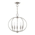 thumbnail image 3 of Livex Lighting Milania Convertible Ceiling Mount in Brushed Nickel, 3 of 16