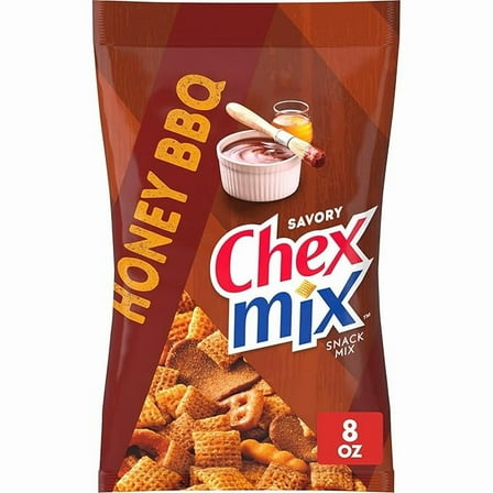 Chex Mix Snack Mix, Honey BBQ, 8 oz Bag
