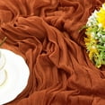 thumbnail image 5 of Ksopiavobs Cheesecloth Table Runner 10ft Gauze Boho Rustic Terracotta Cheese Cloth Table Runner for Wedding Bridal Shower Fall Thanksgiving Christmas Decoration, 5 of 5