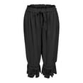 thumbnail image 4 of Hpapadks Women's Pants Solid Color Vintage Bloomer Pajama Pant with Drawstring Waist and Billowy Legs Slacks for Women Black M, 4 of 4