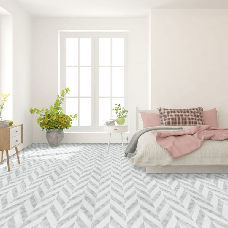 Achim Retro 12x12 Self Adhesive Vinyl Floor Tile - Chevron