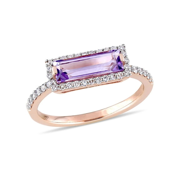 Everly Women's Amethyst 14k Rose Gold Ring