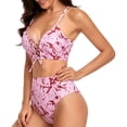 thumbnail image 3 of Traje De Baño, Traje De Baño De Mujer De 2 Piezas De Cintura Alta Con Estampado Bonito En La Parte Delantera Para La Playa ANGGREK Otros, 3 of 8