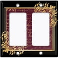 thumbnail image 6 of Metal Light Switch Plate Cover Victorian Floral Scripture Damask Frame Purple FRA082, 6 of 13