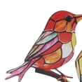 thumbnail image 3 of YAHHU Birds On Branch Desktop Ornaments Iron Double Painted Bird Colorful Figurine Tablet Home Office Decor Knick-Knacks Vivid Metal Art Gifts for Indoor Decoration 3 Birds (7.09 inches / 18.0 cm), 3 of 4
