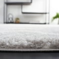 thumbnail image 4 of SAFAVIEH Berber Lidija Abstract Polyester Shag Area Rug, Ivory/Grey, 5'5" x 5'5" Square, 4 of 5