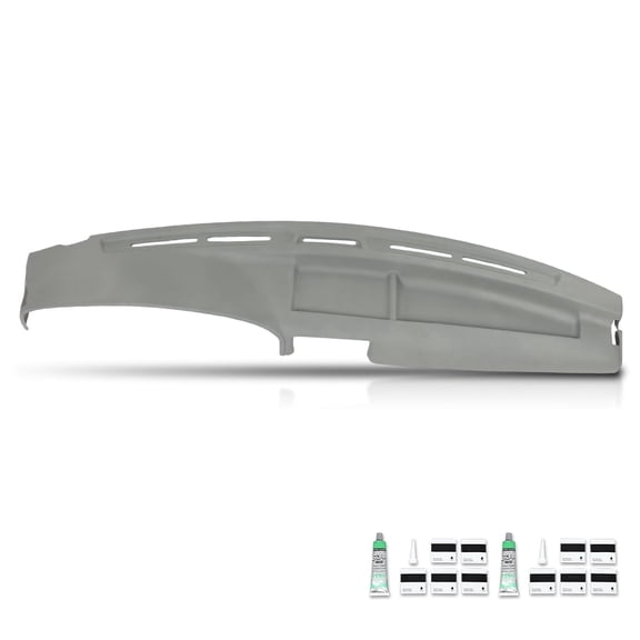 Gray Dash Board Cover Overlay TPE Fit For 1992-96 Ford F150 F250 F350 Bronco