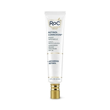RoC Retinol Correxion Deep Wrinkle Face Moisturizer with SPF 30, for Fine Lines, Dark Spots, 1oz