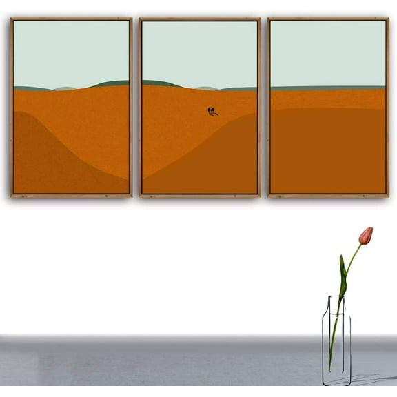 IDEA4WALL 3 Piece Framed Canvas Wall Art for Living Room, Bedroom Nordic Simple Style Canvas Prints for Modern Home Decoration Ready to Hang
