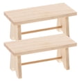 thumbnail image 1 of 2Pcs Mini Maison Table Décor Mini Modèle de Meubles en Bois Simulation Modèle de Table de Thé, 1 of 9