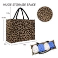 thumbnail image 2 of Bolsa de Playa Hibala de Paja Tejida Hecha a Mano con Estampado de Leopardo, 2 of 6