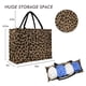 thumbnail image 2 of Bolsa de Playa Hibala de Paja Tejida Hecha a Mano con Estampado de Leopardo, 2 of 6