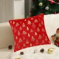 thumbnail image 4 of Lilixerw 18 x 18 inch Christmas Pillow Cover,Sequins Embroidery Cushion Cover Christmas Day Plush Pillow Cover for Couch Sofa Winter Decor, 4 of 6