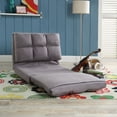 thumbnail image 2 of Loungie Microsuede Flip Chair Lounger Seat Grey, 2 of 9