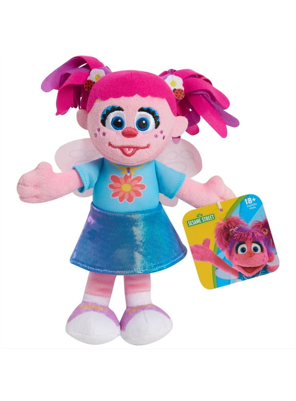 Sesame Street Friends 8-inch Abby Cadabby Sustainable Plush Stuffed Toy, Kids Toys for Ages 18 month