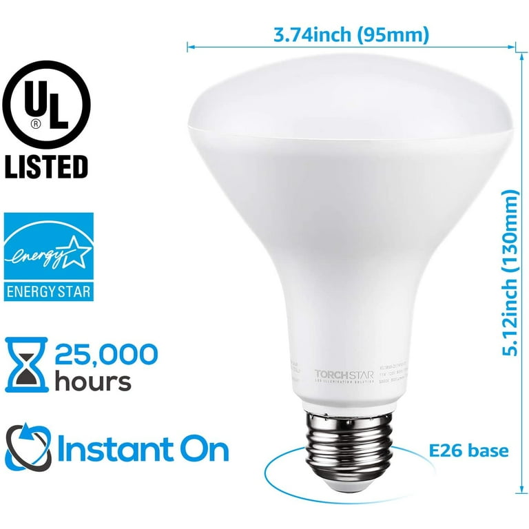 TORCHSTAR BR20 LED Bulbs, Indoor Flood Light R20, Dimmable,, 56 OFF